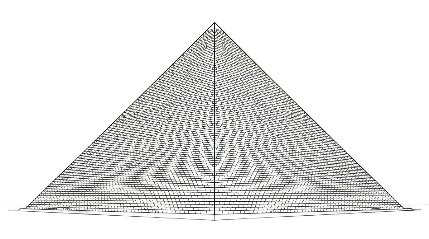 pyramid png black and white PNG transparent background