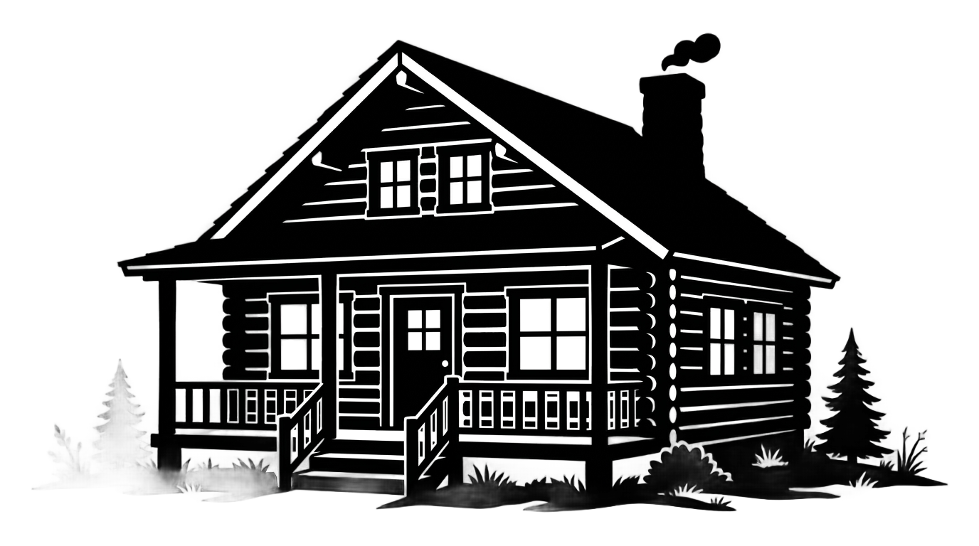 cabin silhouette png PNG transparent background
