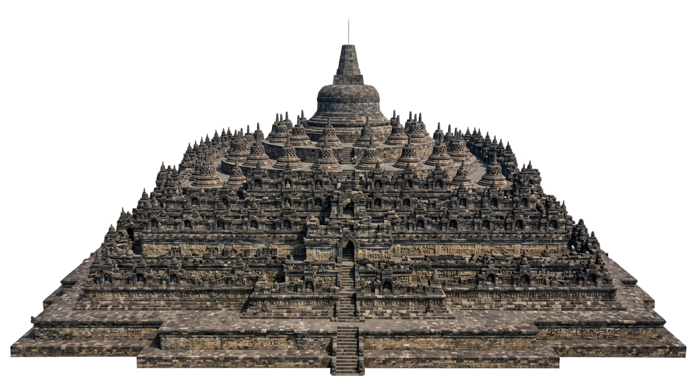 borobudur temple png PNG transparent background