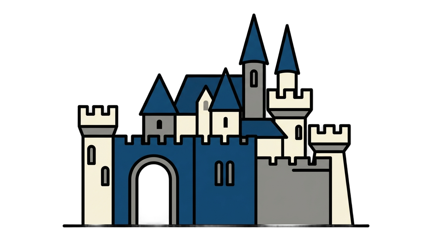 castle png clipart black and white PNG transparent background