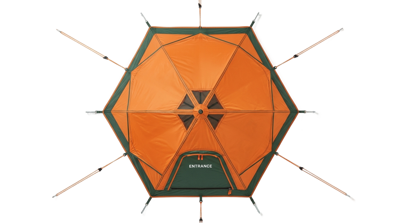 tent top view png PNG transparent background