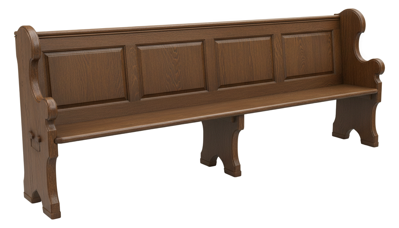 church pew png PNG transparent background