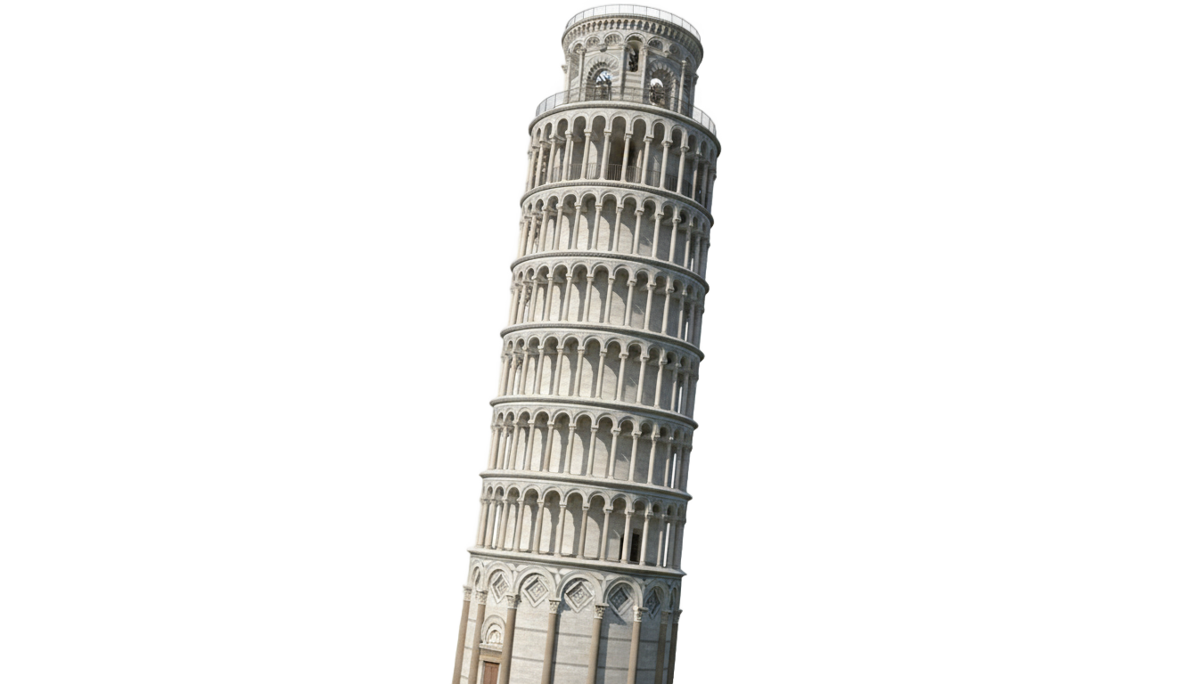 tower of pisa png PNG transparent background