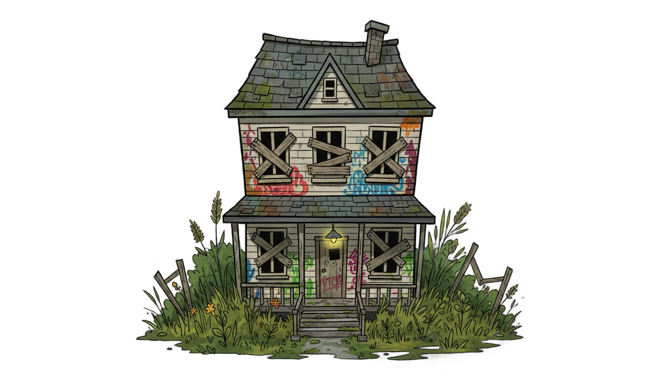 cartoon trap house png PNG transparent background