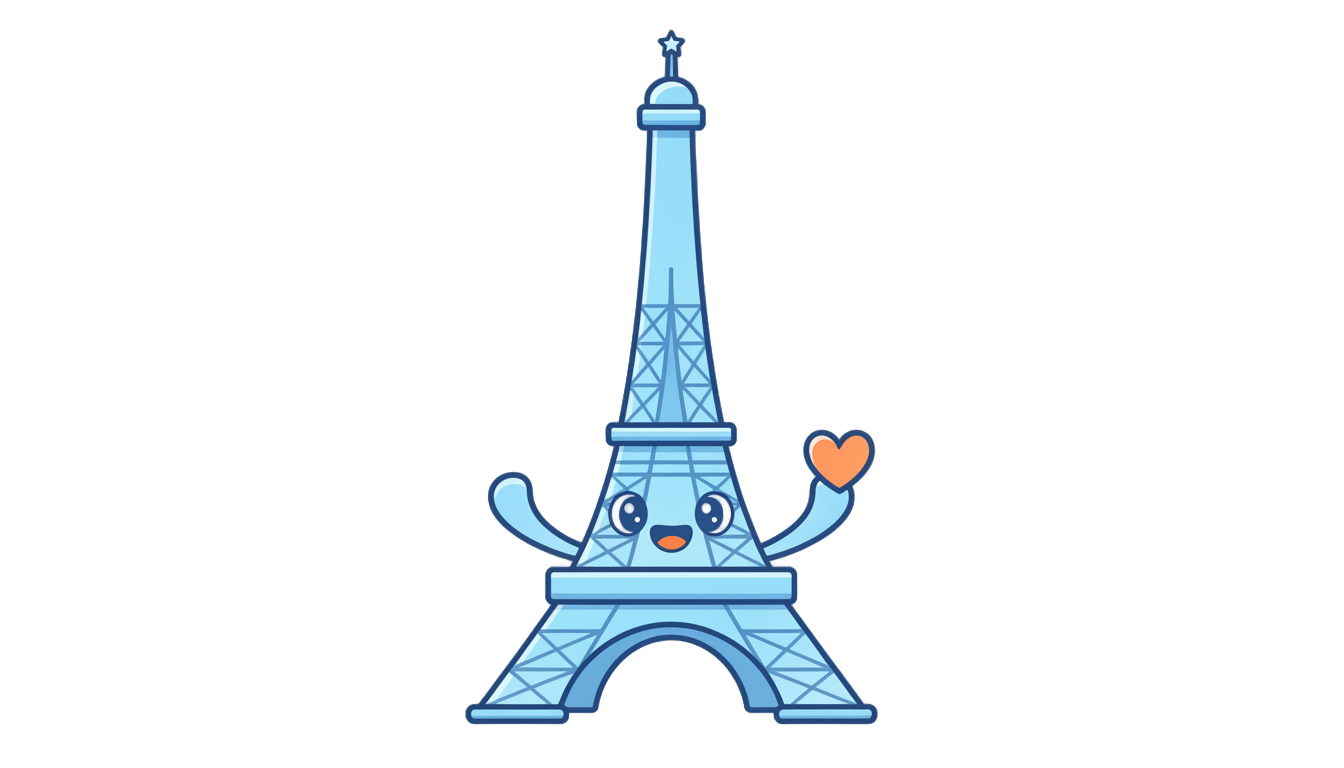 eiffel tower cartoon png PNG transparent background