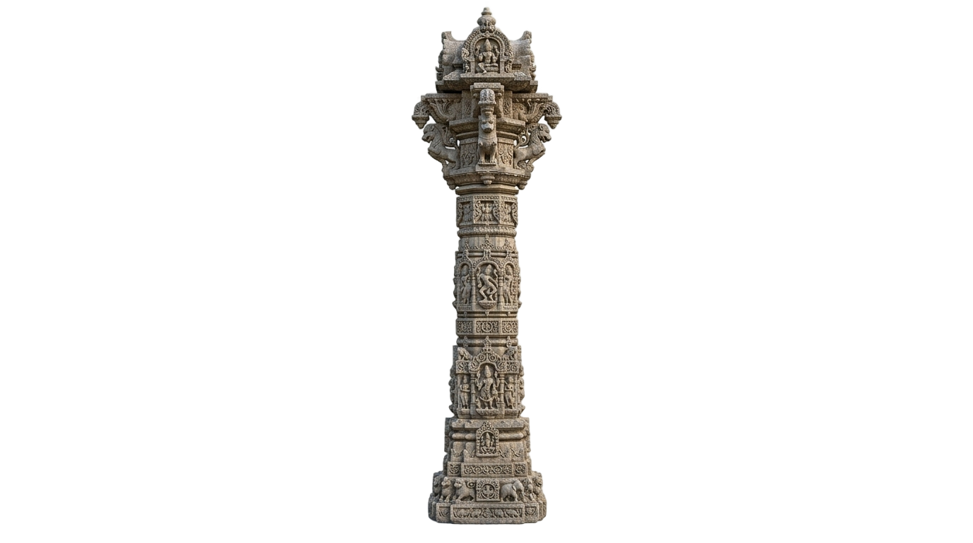 hindu temple pillar png PNG transparent background