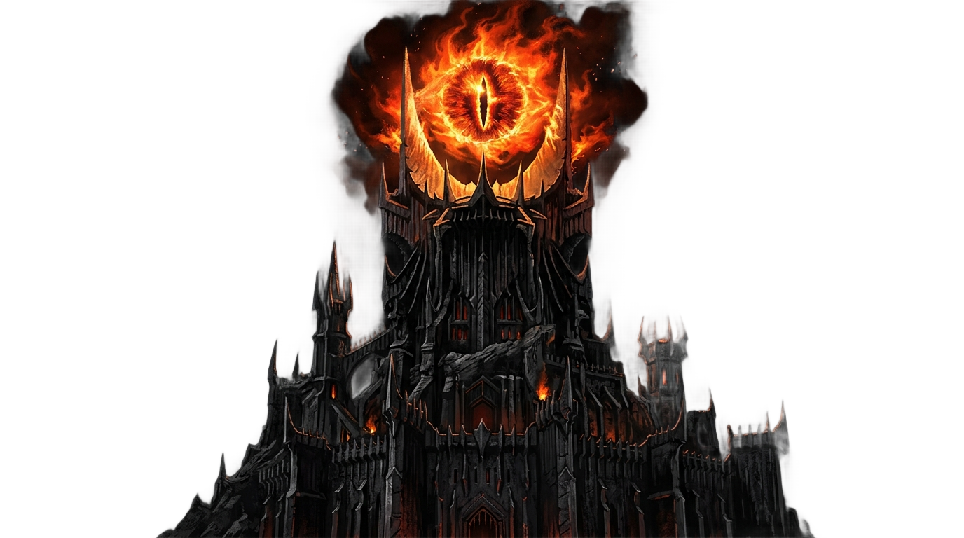 eye of sauron tower png PNG transparent background
