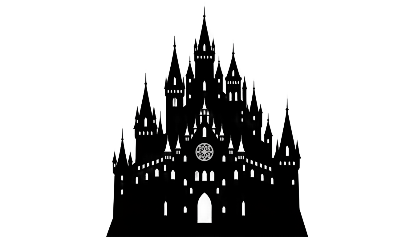hogwarts castle silhouette png PNG transparent background