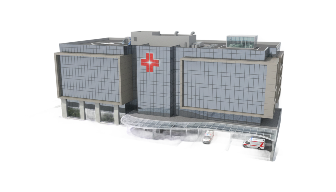 hospital building png PNG transparent background