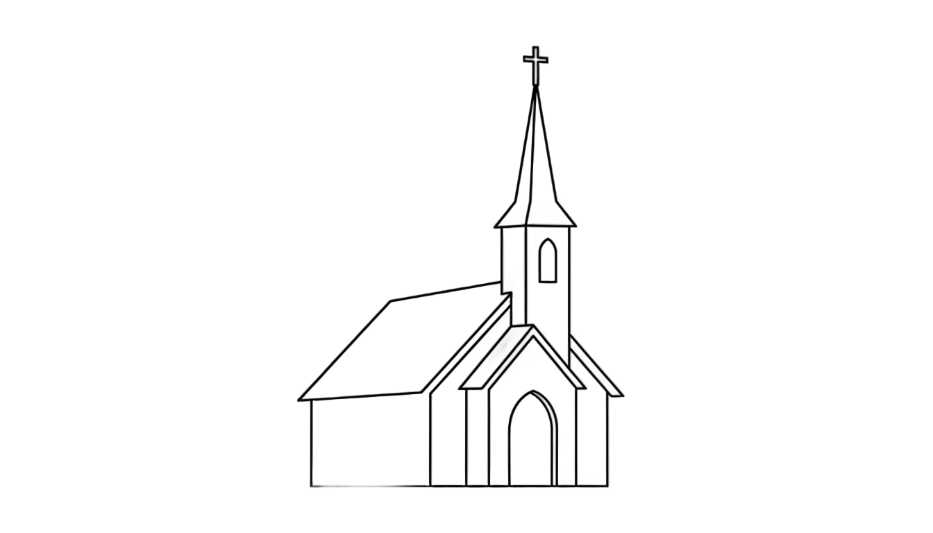 church outline png PNG transparent background
