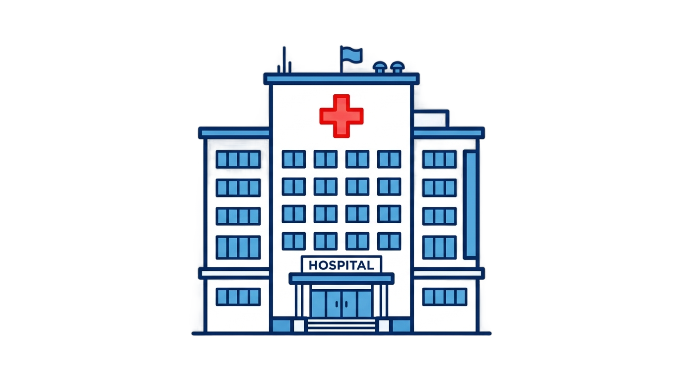 hospital building logo png PNG transparent background