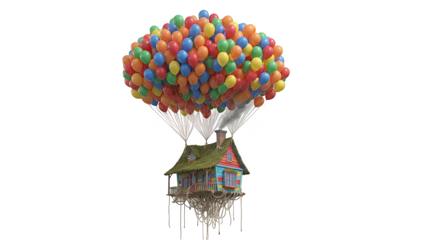 up house with balloons png PNG transparent background