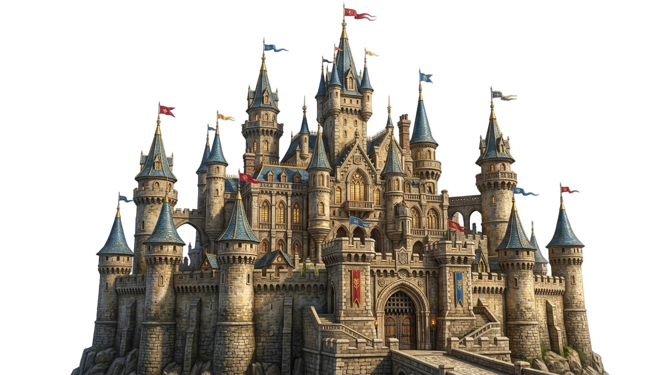 fairytale castle png PNG transparent background
