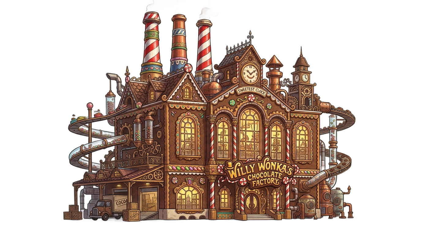chocolate factory png PNG transparent background