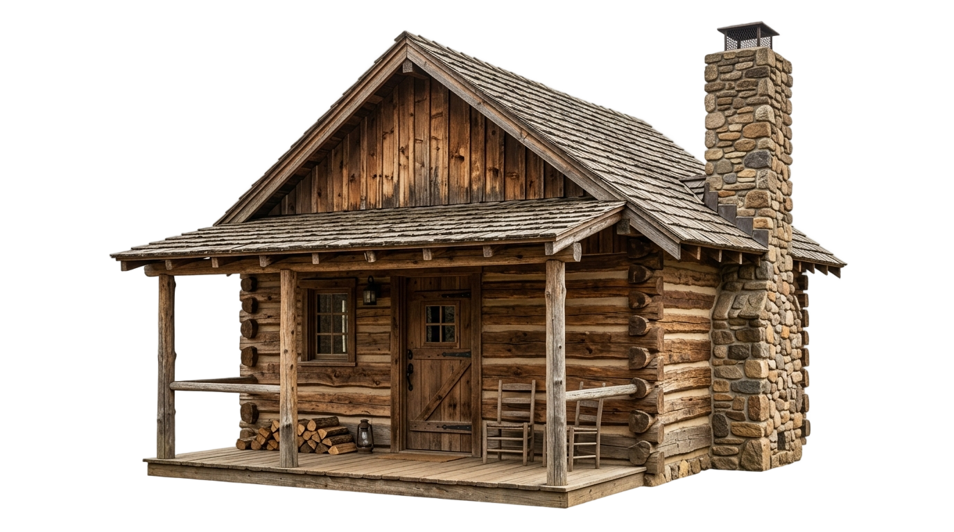 wood cabin png PNG transparent background