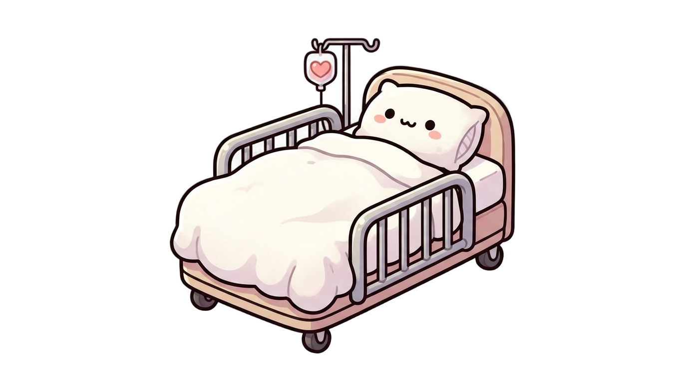 gacha hospital bed png PNG transparent background
