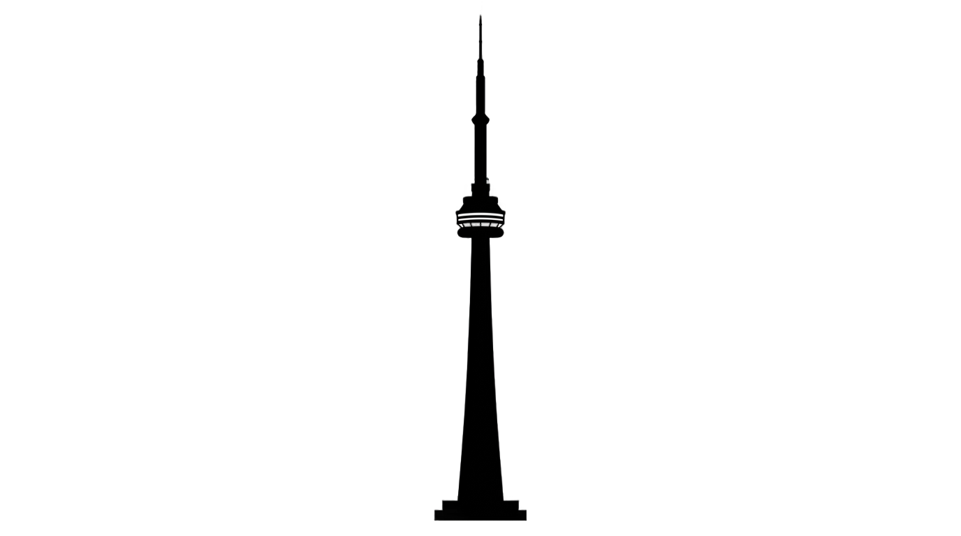 cn tower silhouette png PNG transparent background