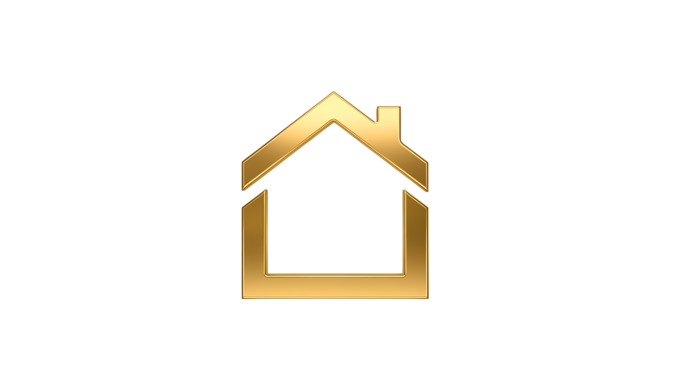 gold house logo png PNG transparent background