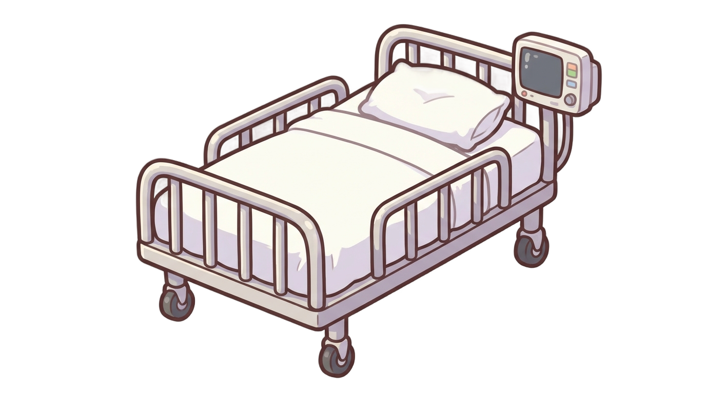 gacha hospital bed png PNG transparent background