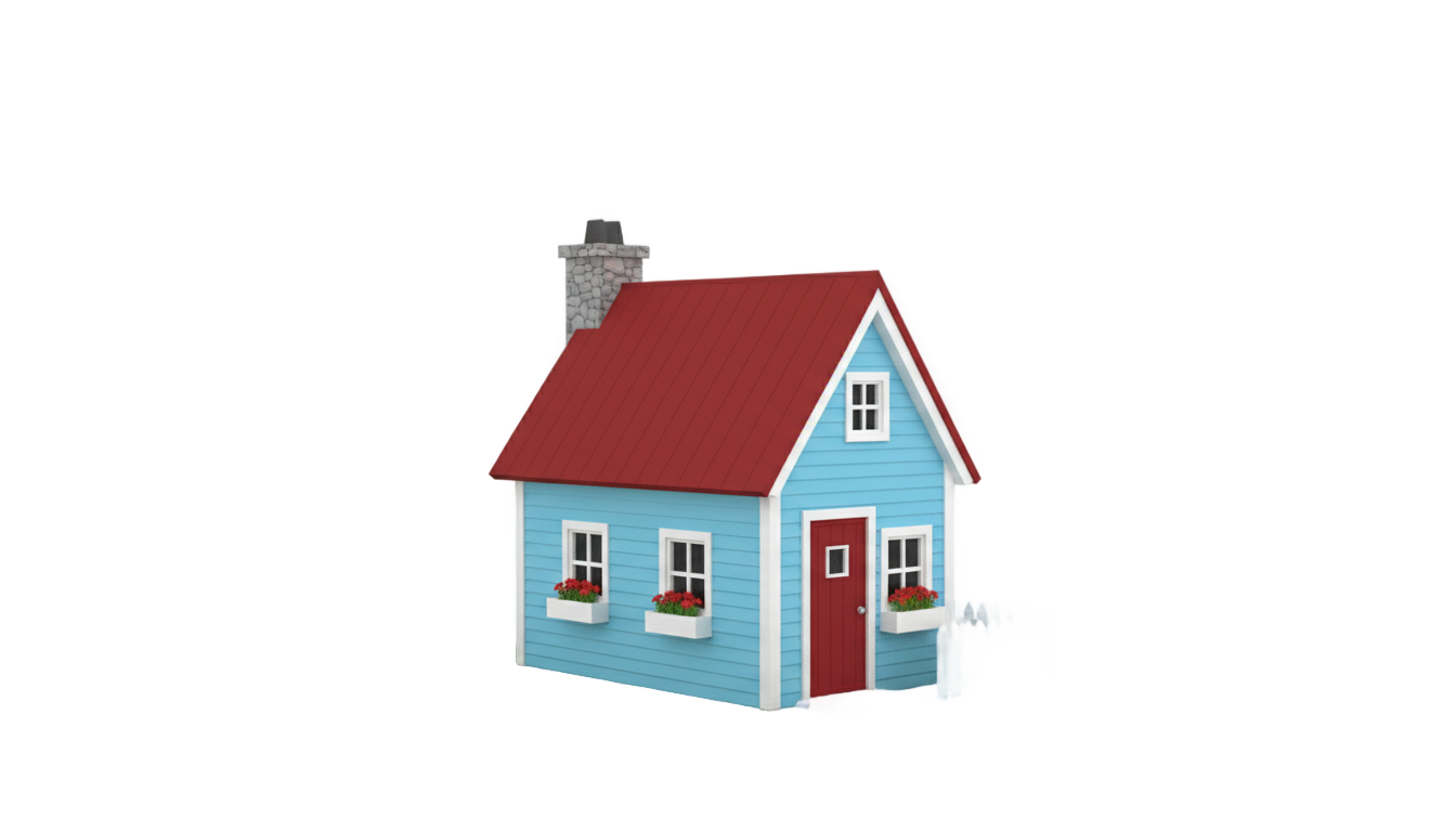 blue house png PNG transparent background
