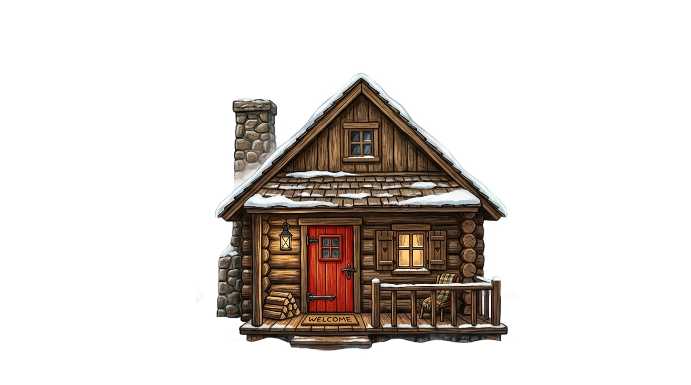 cartoon cabin png PNG transparent background