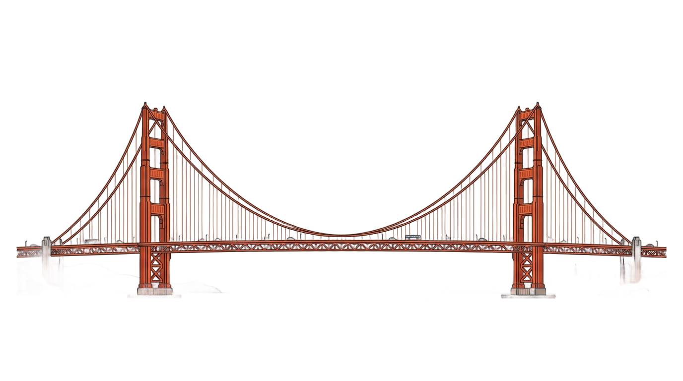 golden gate bridge clipart png PNG transparent background
