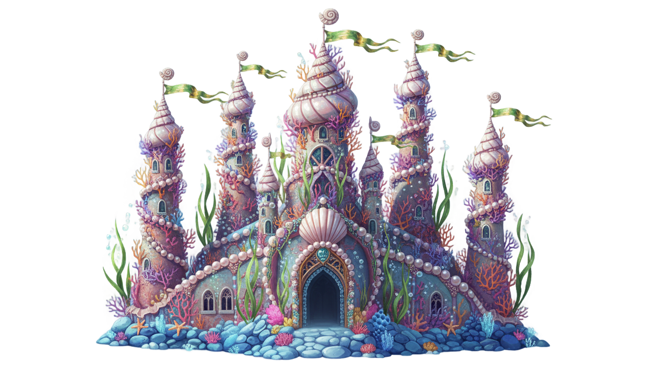 little mermaid castle png PNG transparent background
