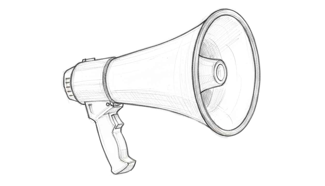 megaphone drawing png PNG transparent background