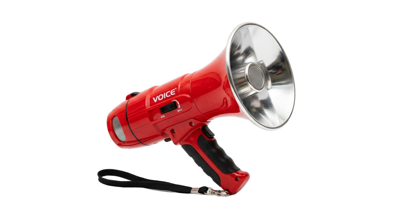 red megaphone png PNG transparent background