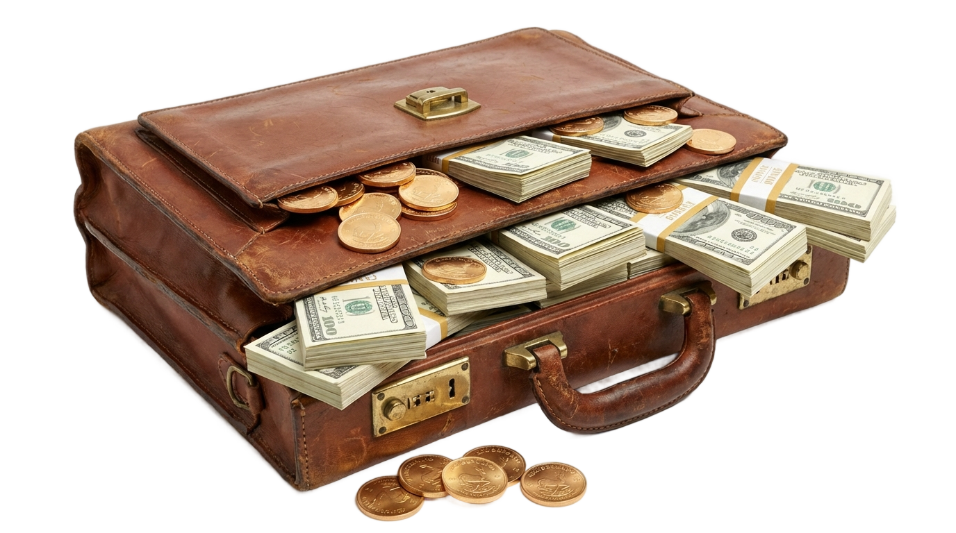 briefcase full of money png PNG transparent background
