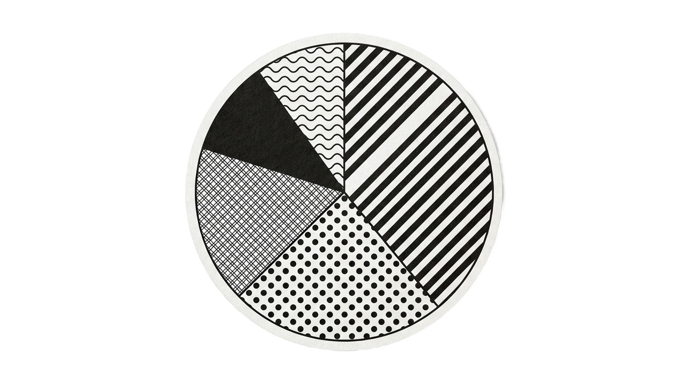 pie chart png black and white PNG transparent background