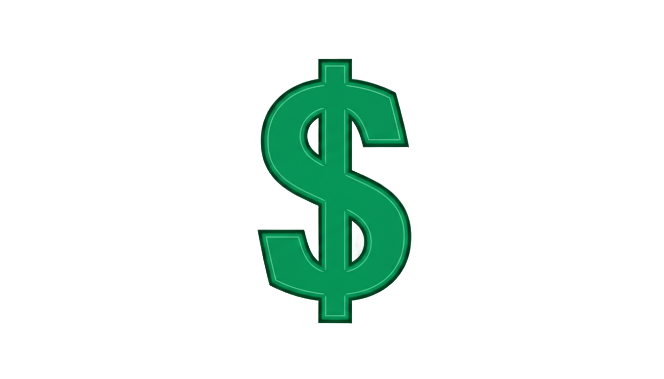 green dollar sign png PNG transparent background