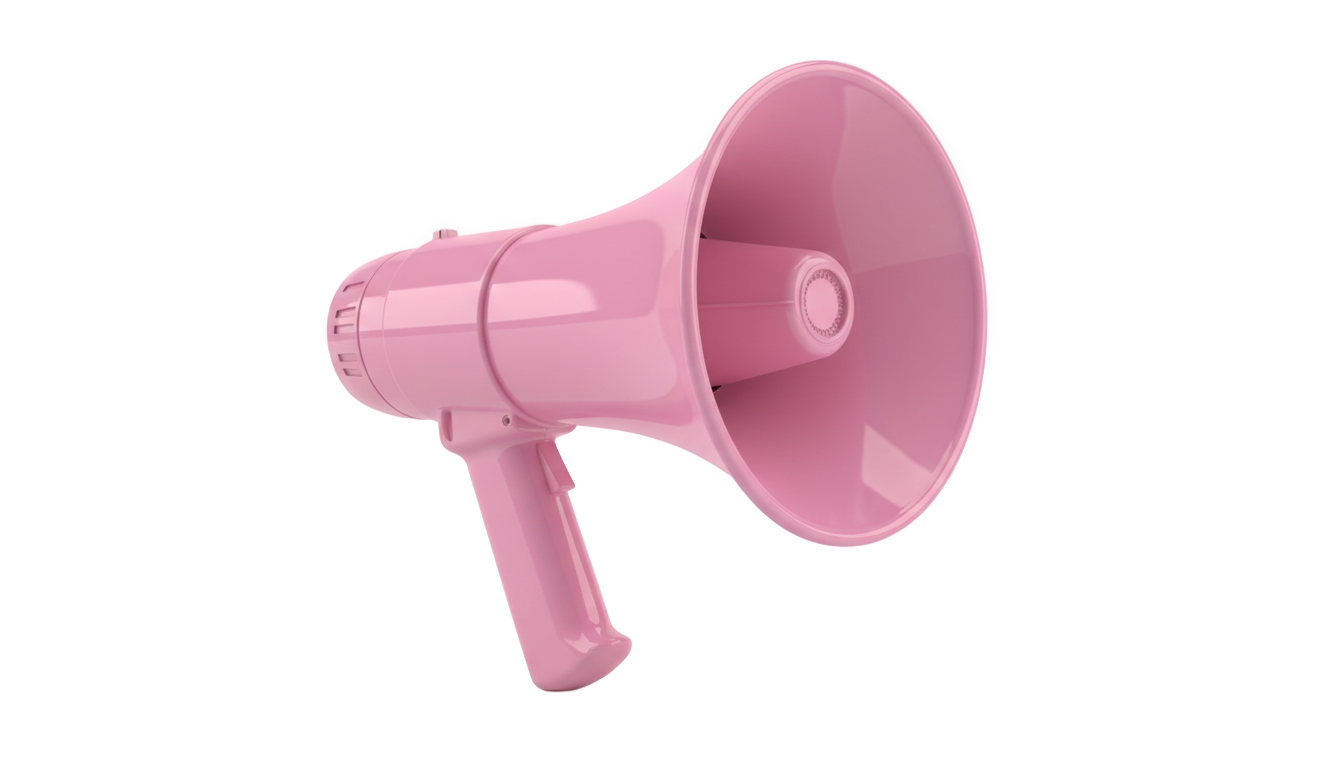 pink megaphone png PNG transparent background
