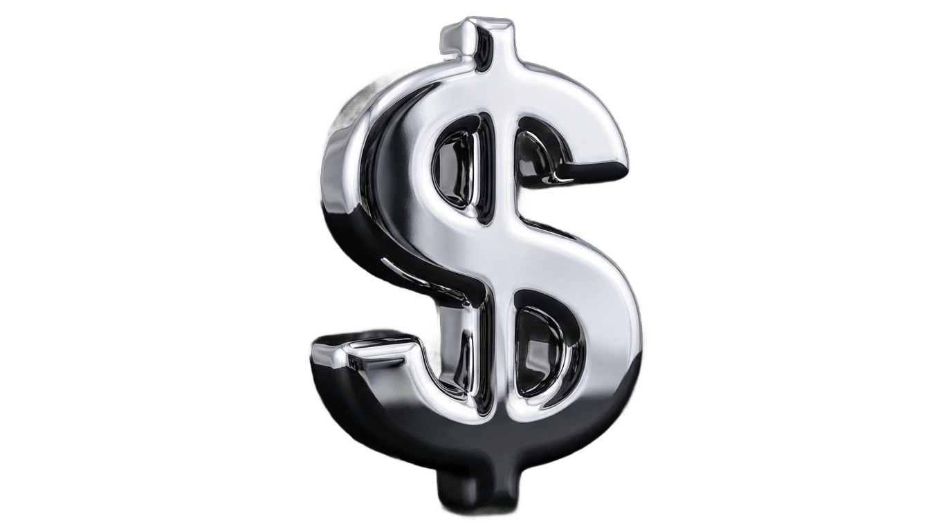 silver dollar sign png PNG transparent background
