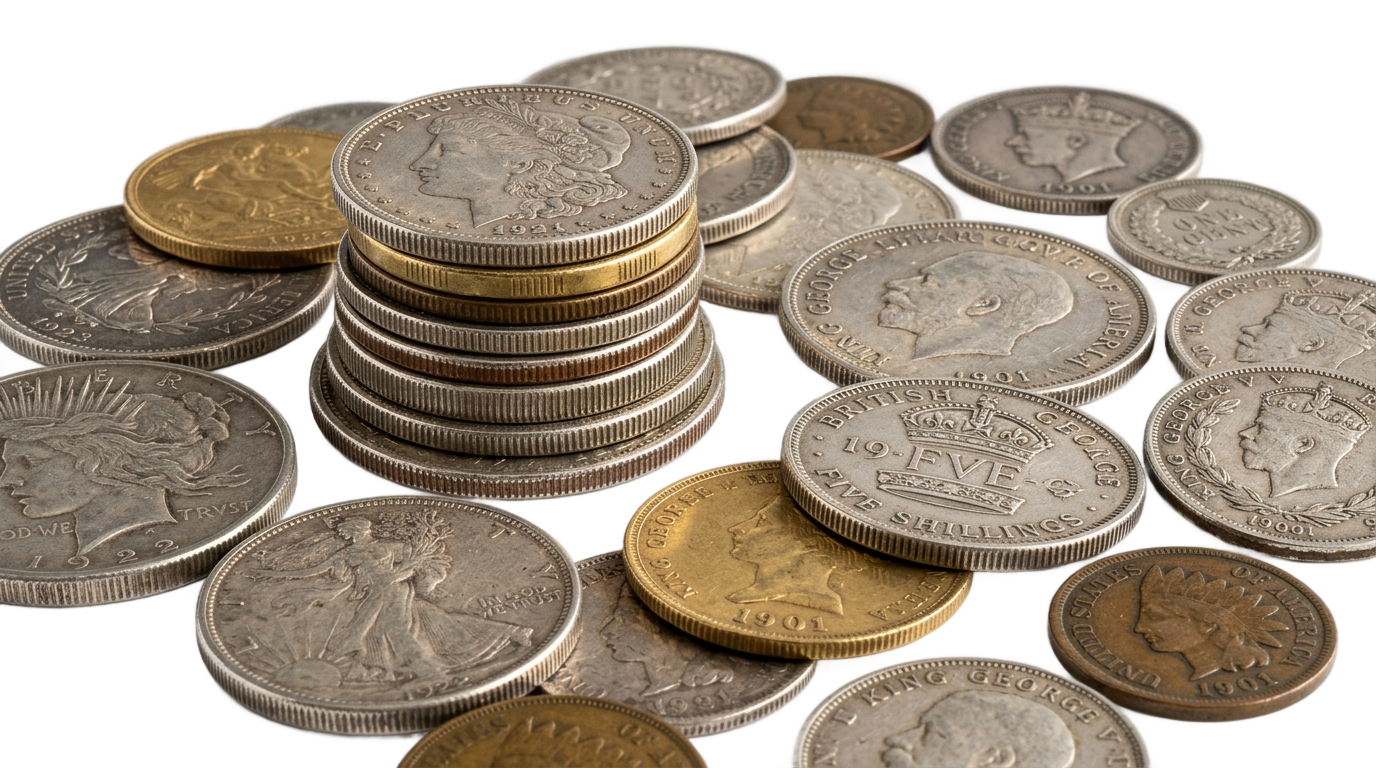 real coins png PNG transparent background