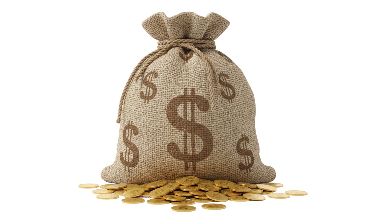 coins bag png PNG transparent background
