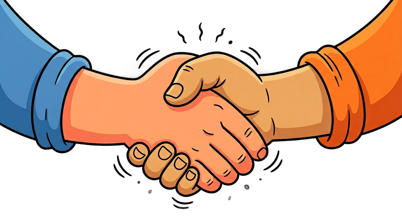 handshake cartoon png PNG transparent background