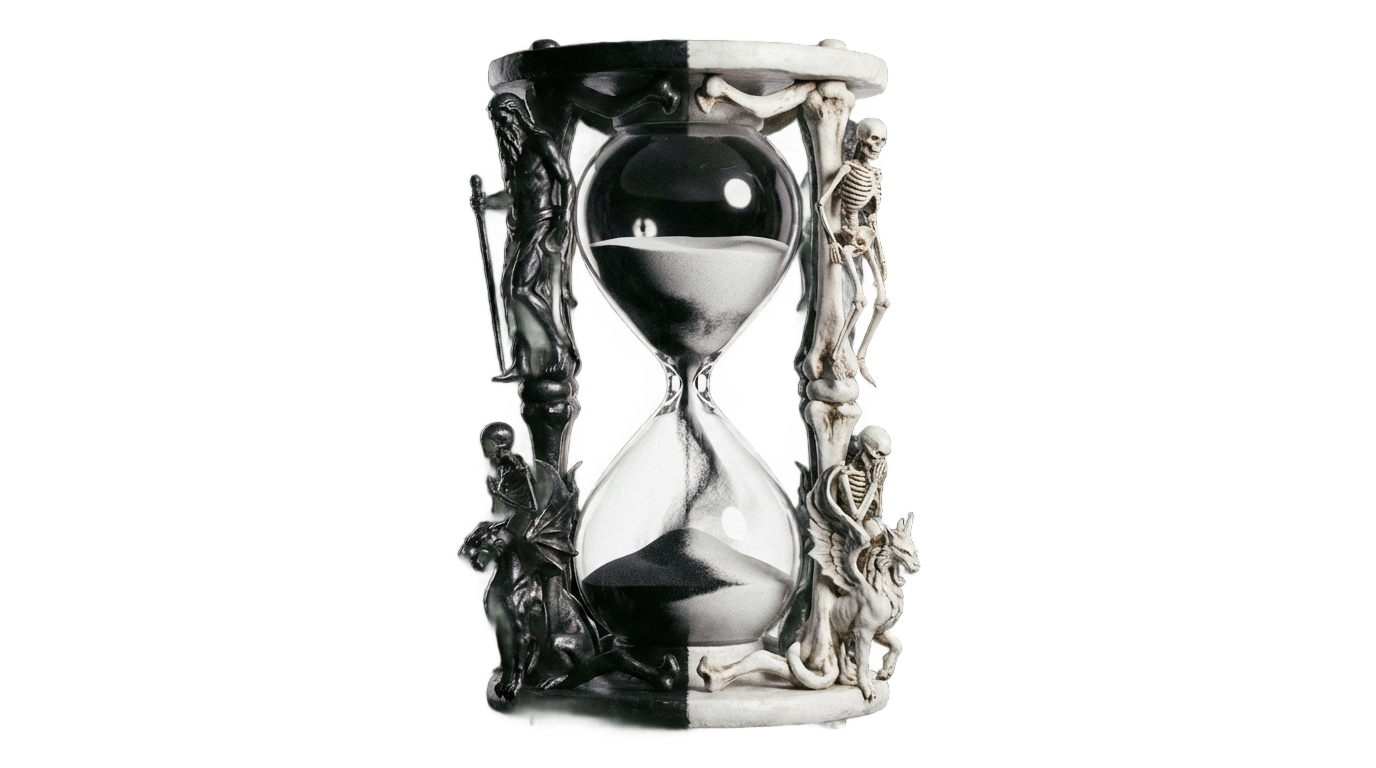 unus annus hourglass png PNG transparent background