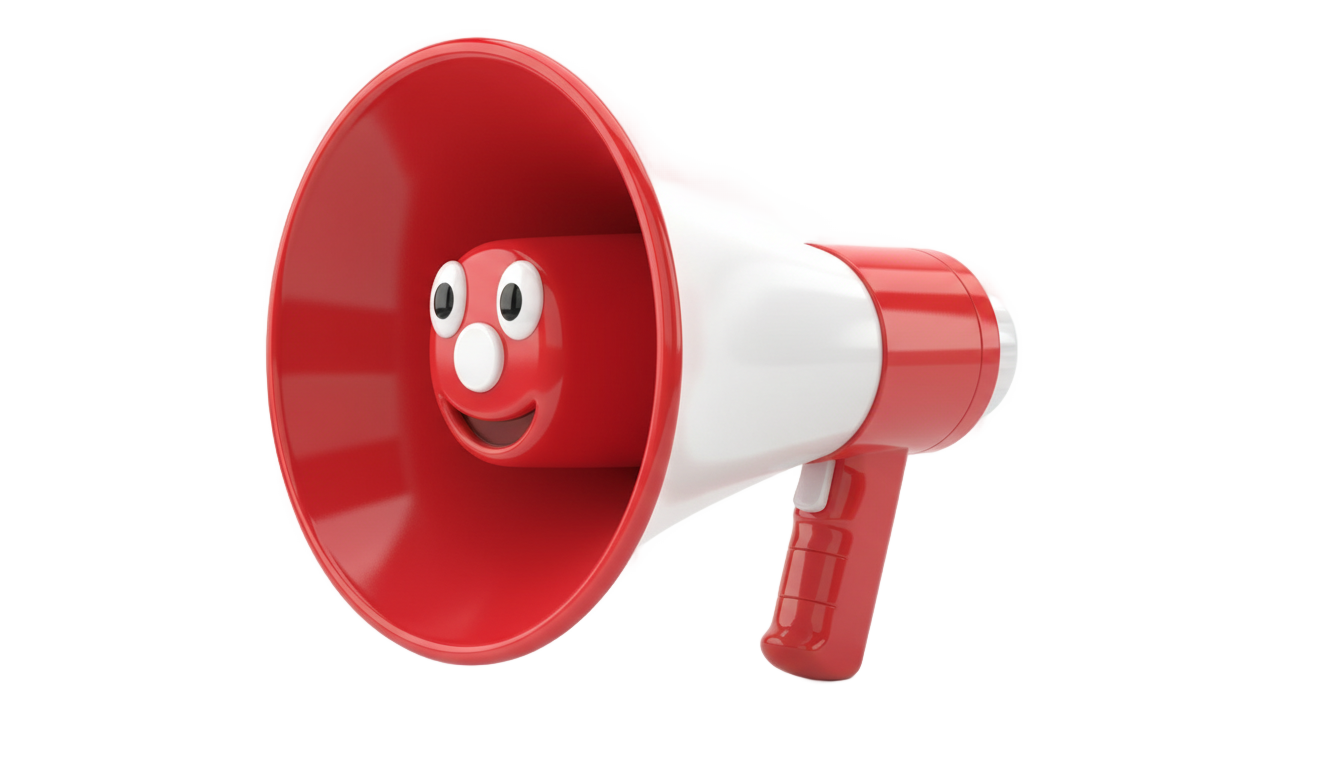 megaphone cartoon png PNG transparent background
