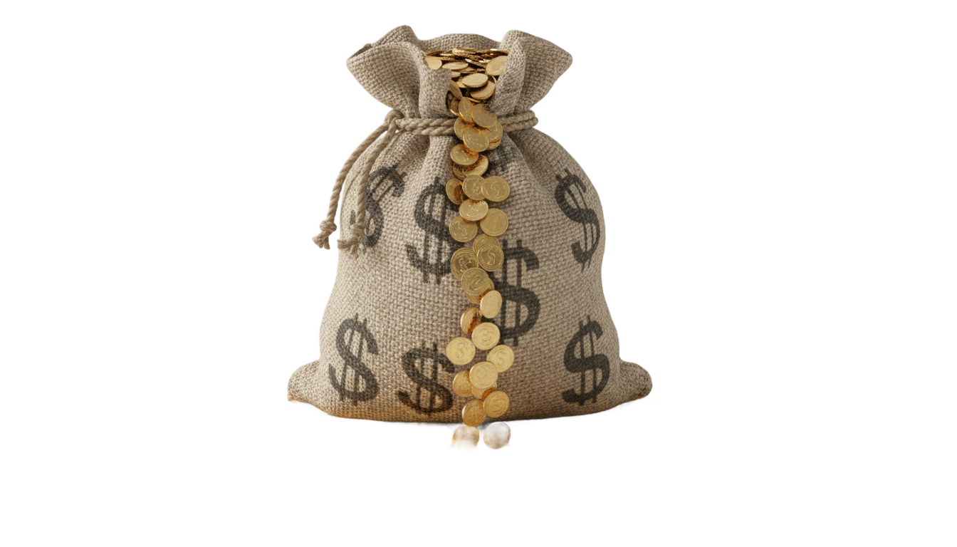 coins bag png PNG transparent background