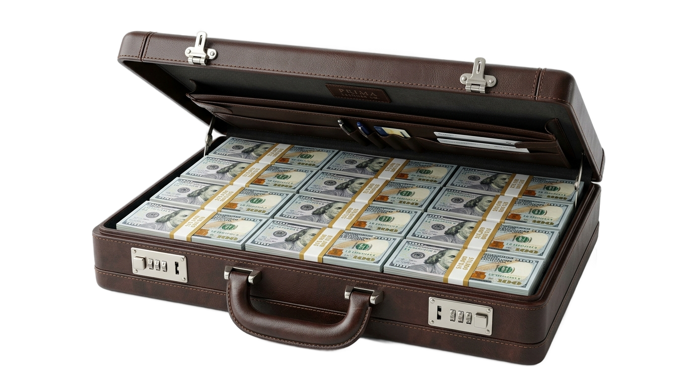 money briefcase png PNG transparent background