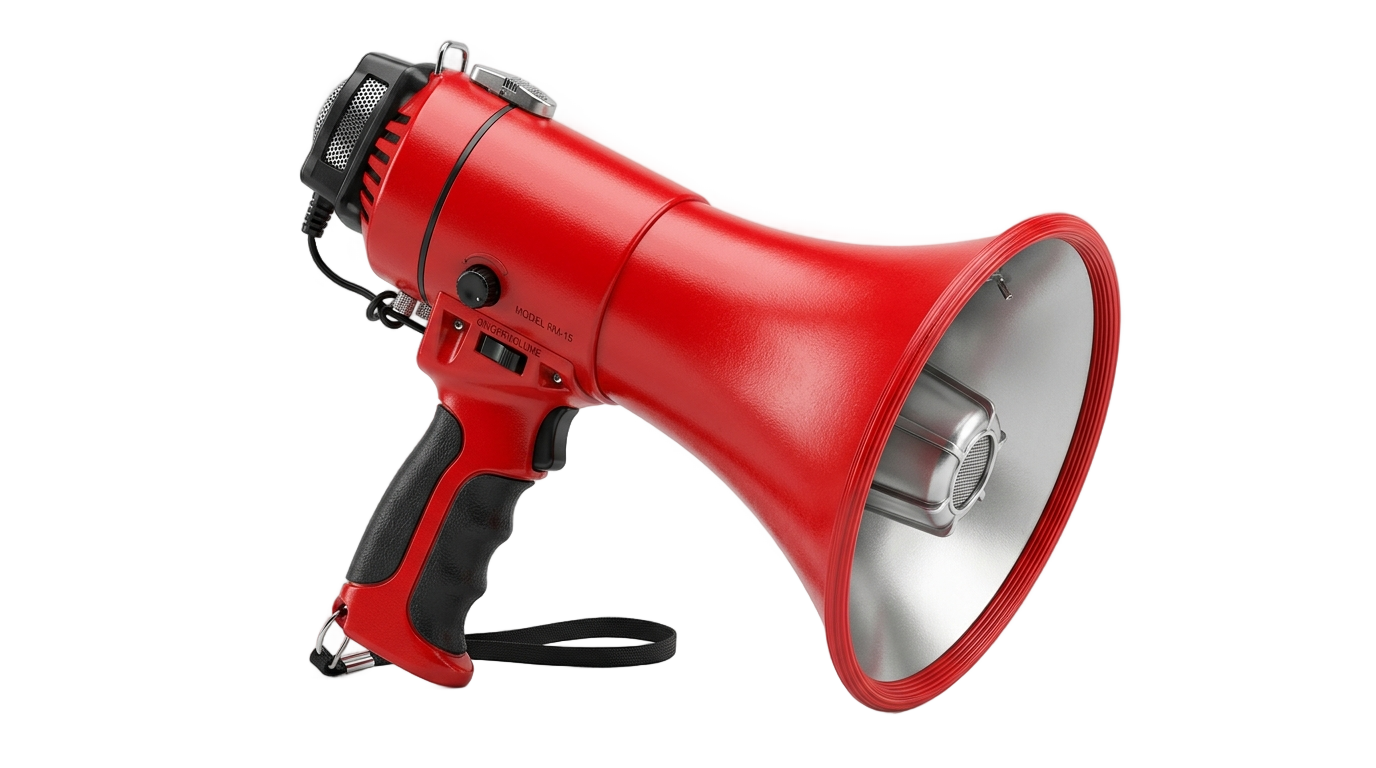 red megaphone png PNG transparent background