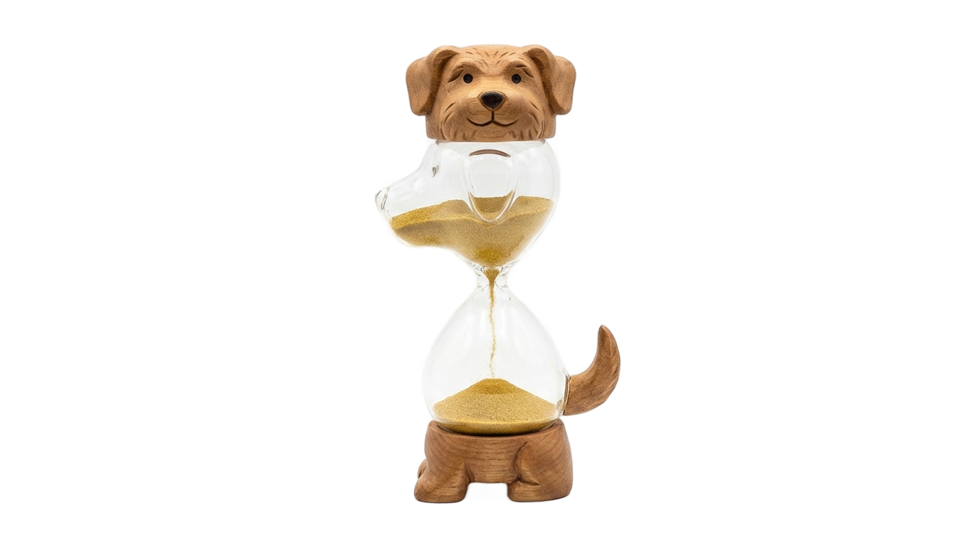 hourglass dog png PNG transparent background
