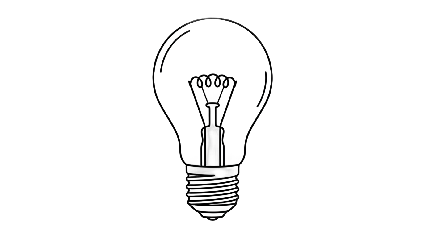 lightbulb outline png PNG transparent background