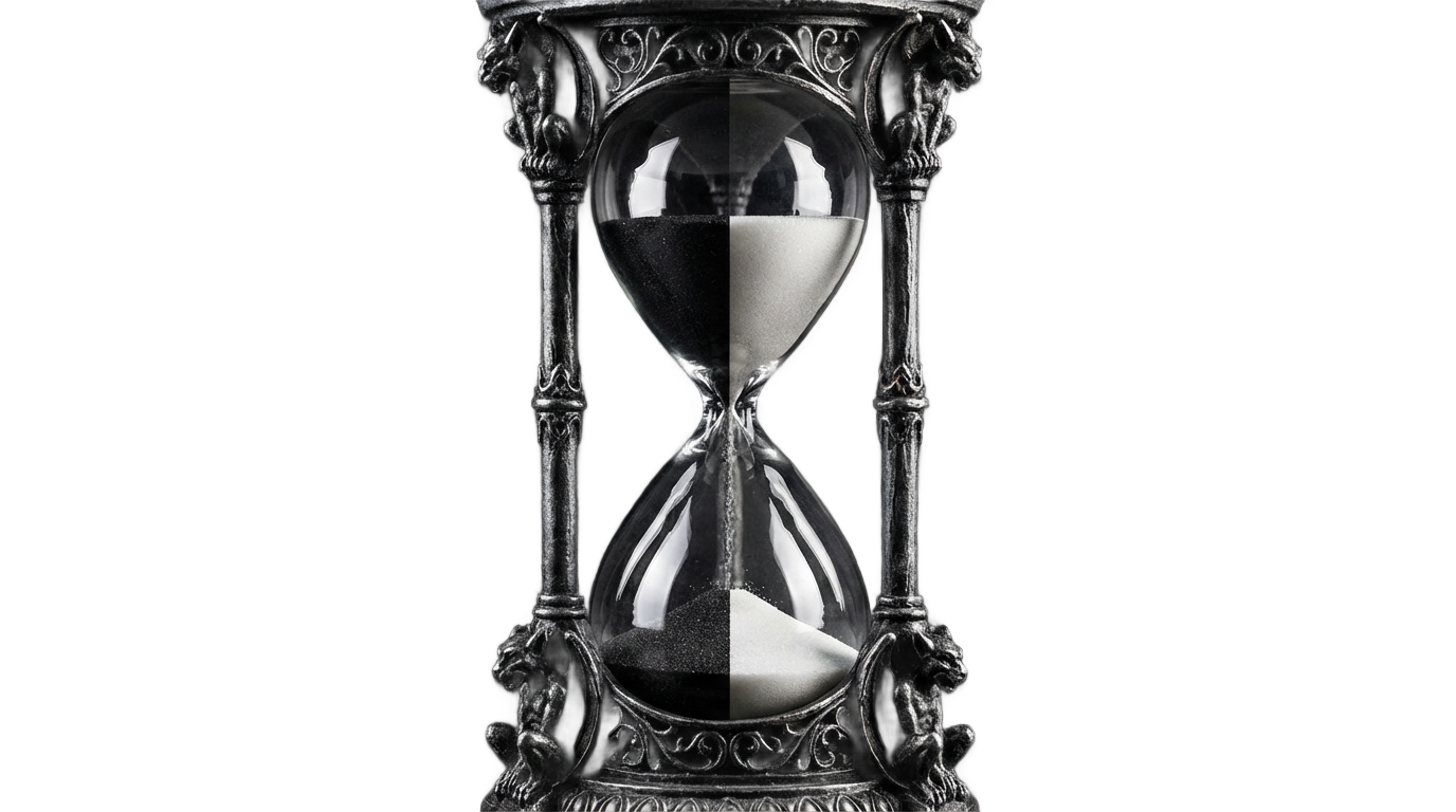 unus annus hourglass png PNG transparent background