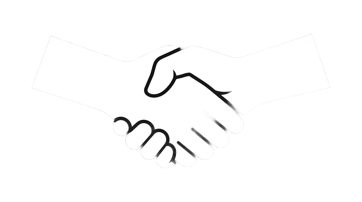 handshake icon white png PNG transparent background
