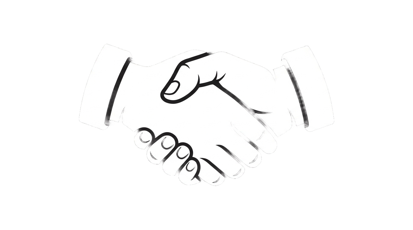 handshake icon white png PNG transparent background