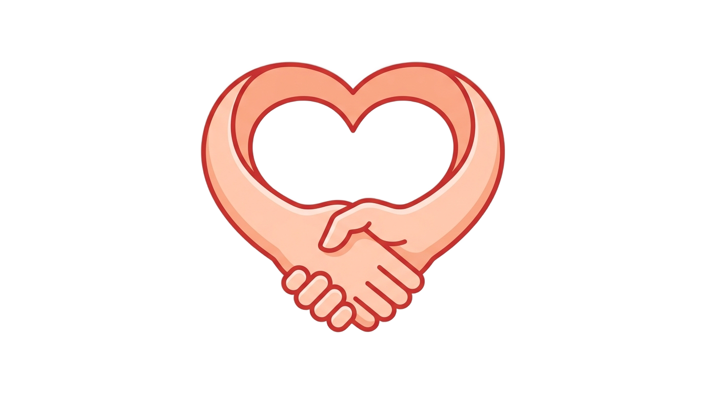 handshake heart icon png PNG transparent background