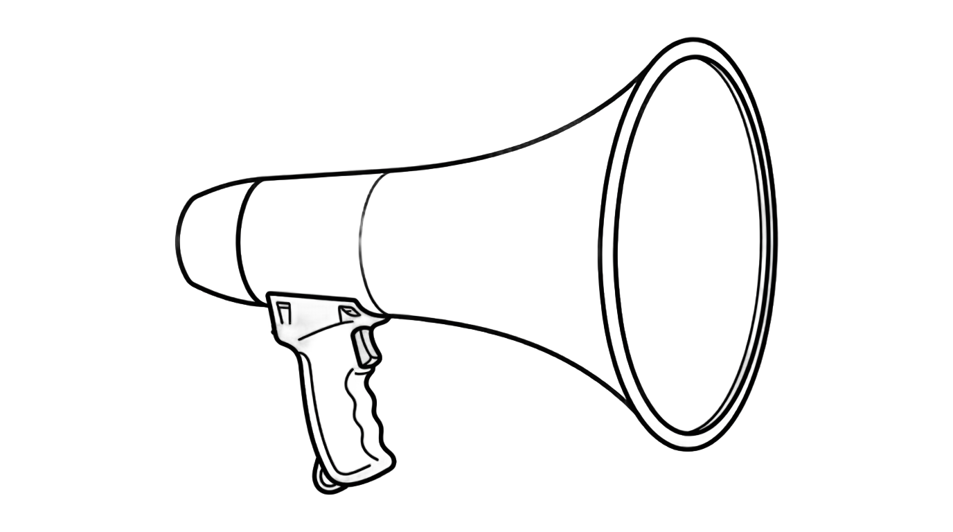 megaphone outline png PNG transparent background