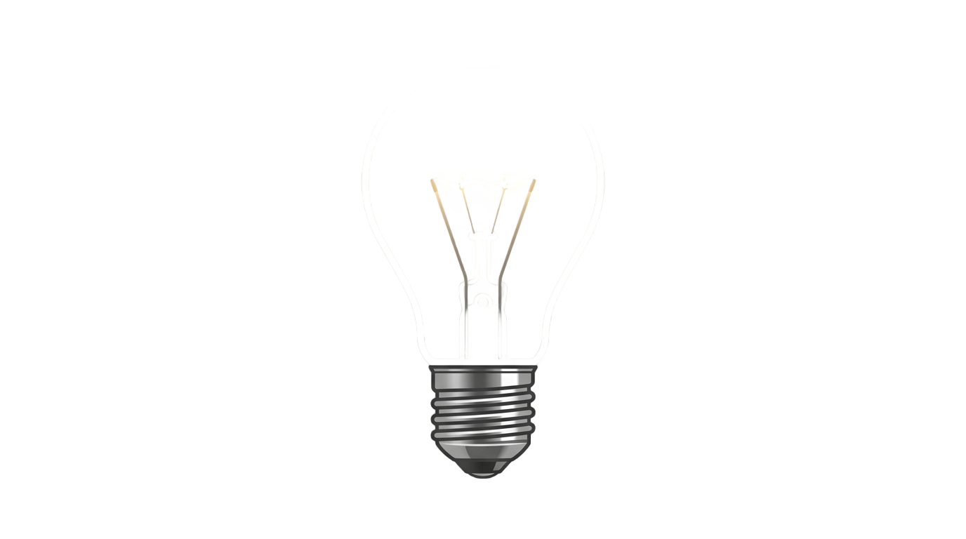 lightbulb icon white png PNG transparent background